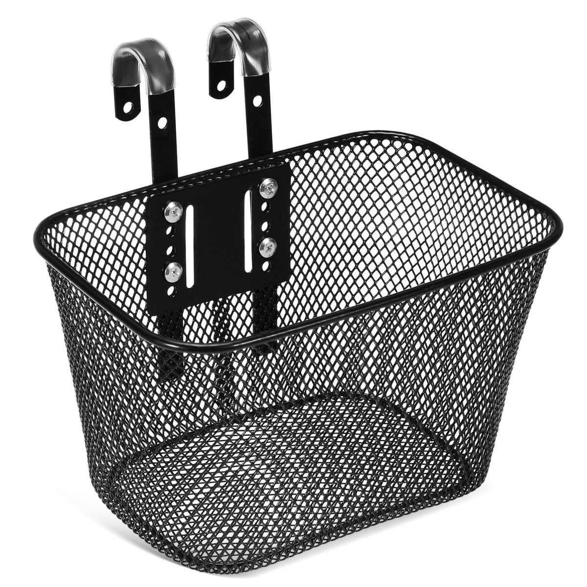 Universal Iron Front Bike Basket with Mounting Straps