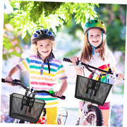 Universal Iron Front Bike Basket with Mounting Straps