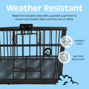 Retrospec Apollo Detachable Steel Front Bike Basket with Handle