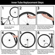 Hapleby 2-Pack 26" Bike Tubes with Schrader Valves & Levers