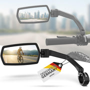 WITTKOP 360° Foldable HD Bike Handlebar Mirror, Break-Proof