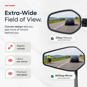 WITTKOP 360° Foldable HD Bike Handlebar Mirror, Break-Proof