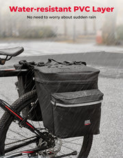 KEMIMOTO Water-Resistant Bike Pannier Bag with Reflective Trim
