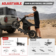 1-Bike Hitch Rack with Ramp, 1000 lb Capacity & Anti-Rattle