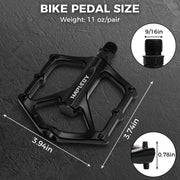 Hapleby 9/16" Flat Bike Pedals with 2 Sealed Bearings